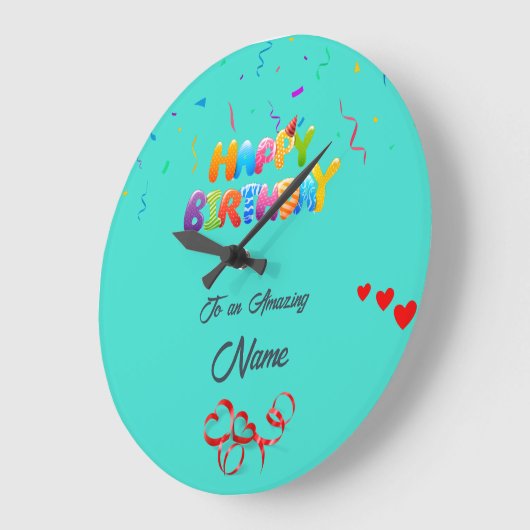 Gepersonaliseerde wandklok – Uniek verjaardagscade (Hoek)