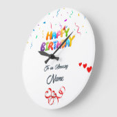 Gepersonaliseerde wandklok – Uniek verjaardagscade (Hoek)