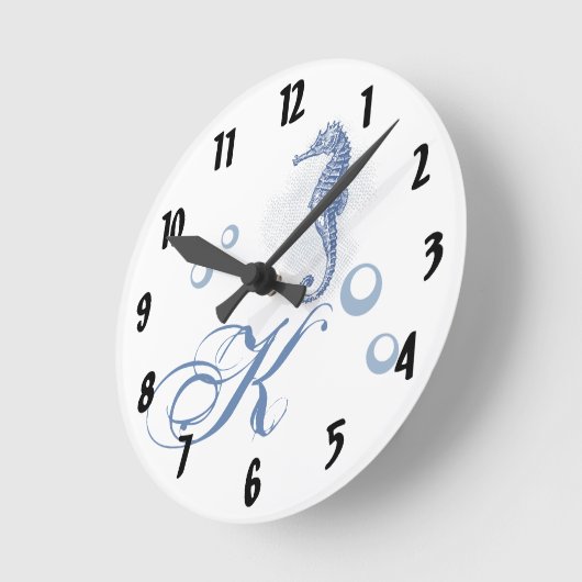 Gepersonaliseerde wandklok zeestrand water (Hoek)