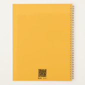 Gepersonaliseerde Warm Geel Zwart Geïnspireerd Planner (Achterkant)