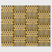 Gepersonaliseerde Warm Geel Zwart Geïnspireerde Ve Cadeaupapier (Vlak)