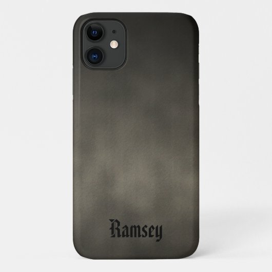 Gepersonaliseerde Warm Gray Gothic Ombre Art Case-Mate iPhone Case (Achterkant)