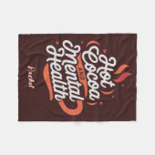 Gepersonaliseerde warme cacao en geestelijke gezon fleece deken (Voorkant (Horizontaal))