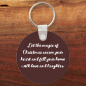 Gepersonaliseerde warme cacao en geestelijke gezon sleutelhanger (Achterkant)