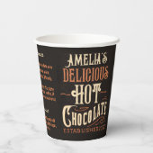 Gepersonaliseerde warme chocolade recept Kerstmis Papieren Bekers (Achterkant)