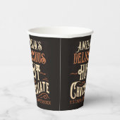 Gepersonaliseerde warme chocolade recept Kerstmis Papieren Bekers (Rechts)