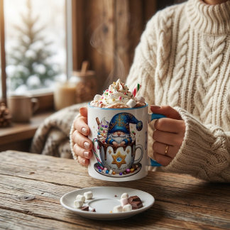 Gepersonaliseerde warme chocolademelk tweekleurige koffiemok