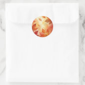 Gepersonaliseerde warme herfst Waterverf bladeren Ronde Sticker (Tas)