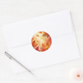 Gepersonaliseerde warme herfst Waterverf bladeren Ronde Sticker (Envelop)
