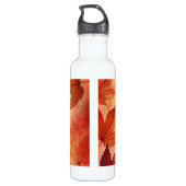 Gepersonaliseerde warme herfst Waterverf bladeren Waterfles (Achterkant)