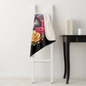 Gepersonaliseerde wasbeer met bloemen en harten sherpa deken (In situ)