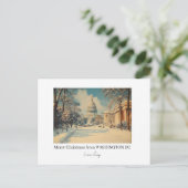 Gepersonaliseerde Washington DC Vrolijke Kerstvaka Feestdagenkaart (Staand voorkant)