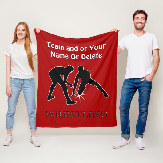 Gepersonaliseerde wasknuppel, rood of uw KLEUREN Fleece Deken (In situ)