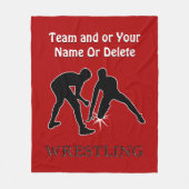 Gepersonaliseerde wasknuppel, rood of uw KLEUREN Fleece Deken (Voorkant)