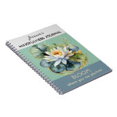 Gepersonaliseerde Water Lily Green Mindfulness Jou Notitieboek (Rechterzijde)