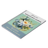 Gepersonaliseerde Water Lily Green Mindfulness Jou Notitieboek (Linkerzijde)