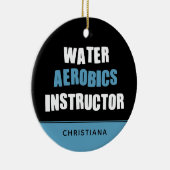 Gepersonaliseerde wateraerobics-instructeur keramisch ornament (Rechts)
