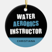 Gepersonaliseerde wateraerobics-instructeur keramisch ornament (Voorkant)