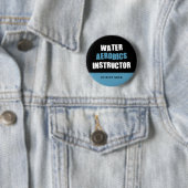 Gepersonaliseerde wateraerobics-instructeur ronde button 5,7 cm (In situ)