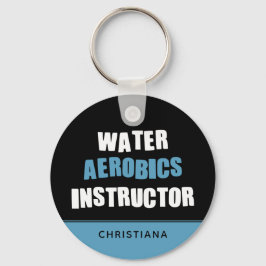 Gepersonaliseerde wateraerobics-instructeur sleutelhanger