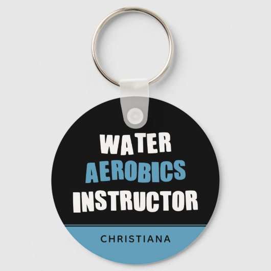 Gepersonaliseerde wateraerobics-instructeur sleutelhanger (Voorkant)