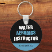 Gepersonaliseerde wateraerobics-instructeur sleutelhanger (Achterkant)