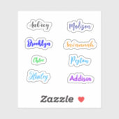 Gepersonaliseerde waterdichte handgeschreven scrip sticker (Vel)