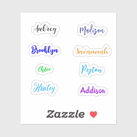 Gepersonaliseerde waterdichte handgeschreven scrip sticker (Vel)