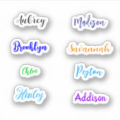 Gepersonaliseerde waterdichte handgeschreven scrip sticker (Voorkant)