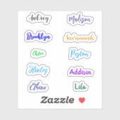 Gepersonaliseerde waterdichte handgeschreven scrip sticker (Vel)