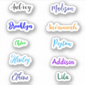 Gepersonaliseerde waterdichte handgeschreven scrip sticker (Voorkant)