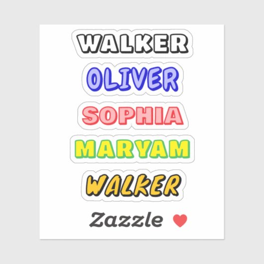 Gepersonaliseerde Waterdichte Naam Gift Decal Stic Sticker (Vel)