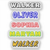 Gepersonaliseerde Waterdichte Naam Gift Decal Stic Sticker (Voorkant)