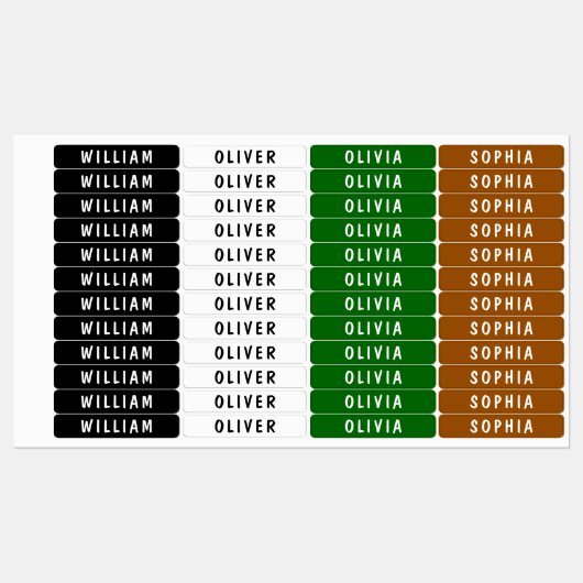 Gepersonaliseerde Waterdichte Naam Kinder School K Labels (Vel)