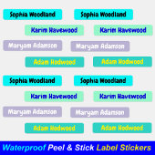 Gepersonaliseerde Waterdichte & Waterverf Ocean Na Labels