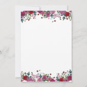 Gepersonaliseerde waterkleur Bloemen Notecards Bedankkaart (Achterkant)