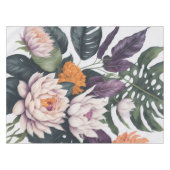 Gepersonaliseerde waterlelies monstera bladeren tafelkleed (Voorkant (Horizontaal))