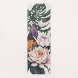 Gepersonaliseerde waterlelies monstera bladeren yogamat