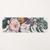 Gepersonaliseerde waterlelies monstera bladeren yogamat (Voorkant (horizontaal))