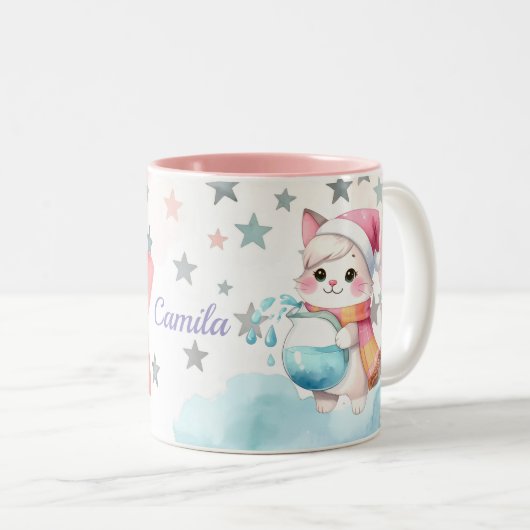 Gepersonaliseerde Waterman Zodiac Sign Mok voor Me (Voorkant rechts)