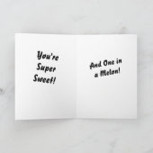 Gepersonaliseerde Watermeloen Ballonnen Happy Birt Kaart (Binnen)