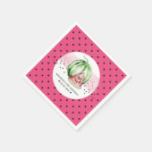 Gepersonaliseerde watermeloen-dag servet (Hoek)