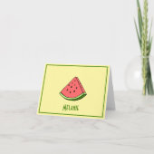 Gepersonaliseerde Watermeloen Note Kaart (Voorkant)