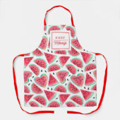 Gepersonaliseerde Watermeloen Patroon Chef Women's Schort (Voorkant)