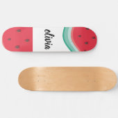 Gepersonaliseerde watermeloen persoonlijk skateboard (Horizontaal)