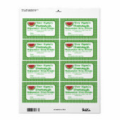 Gepersonaliseerde Watermeloen Pickle Jar Labels Sj (Full Sheet)