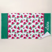 Gepersonaliseerde watermeloen strandlaken (Voorkant)