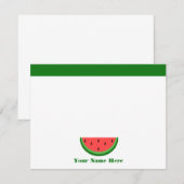 Gepersonaliseerde watermeloenen platte notiecards kaart (Voorkant / Achterkant)