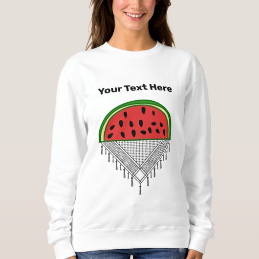 Gepersonaliseerde Watermelon & Palestina T-shirt (Voorkant)