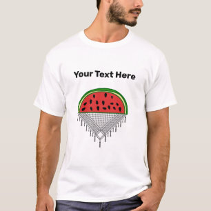Gepersonaliseerde Watermelon & Palestina T-shirt